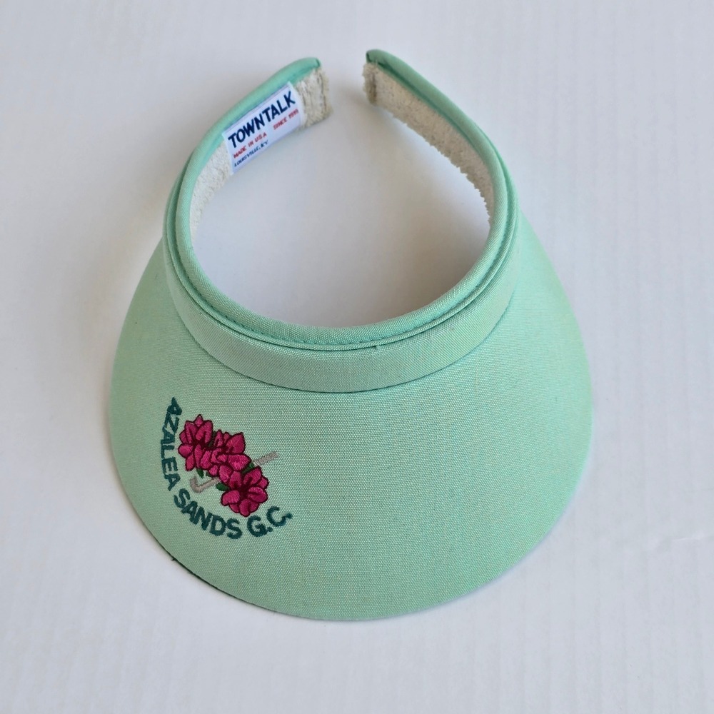 Town Talk Womens Mint Green Azalea Sands G.C. Golf Visor Hat OSFA Made in USA